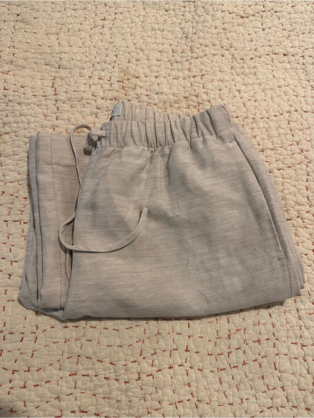 Aritzia The Lodge Pant CruiseLinen Undyed Ecru Small *HEMMED* READ - Picture 4 of 9